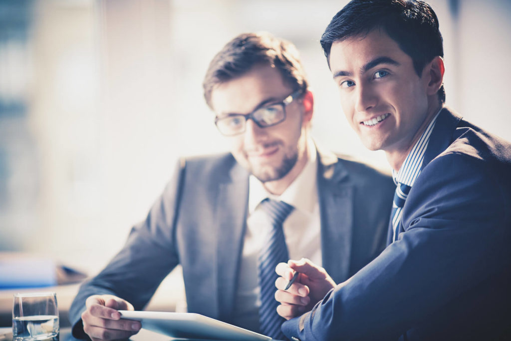 Businessmen at meeting